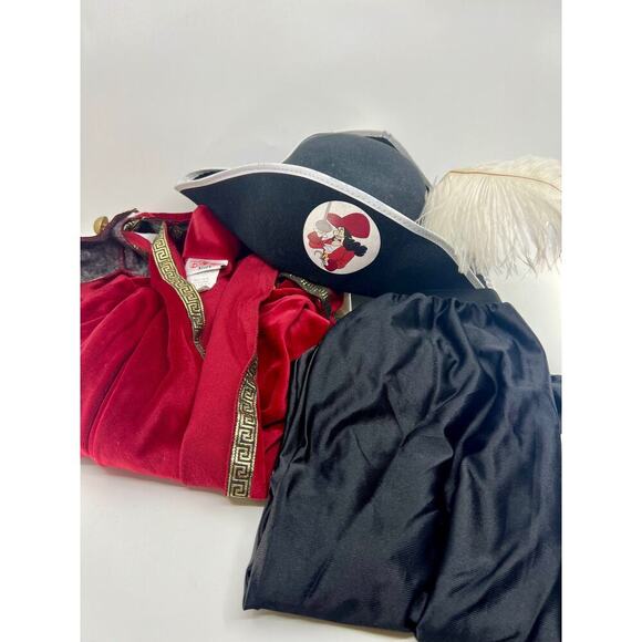Vintage Disney Store Captain Hook Costume Youth Size 4/6 w/ Hat and Pants - Picture 1 of 1